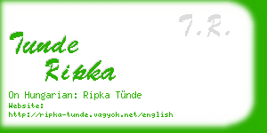 tunde ripka business card